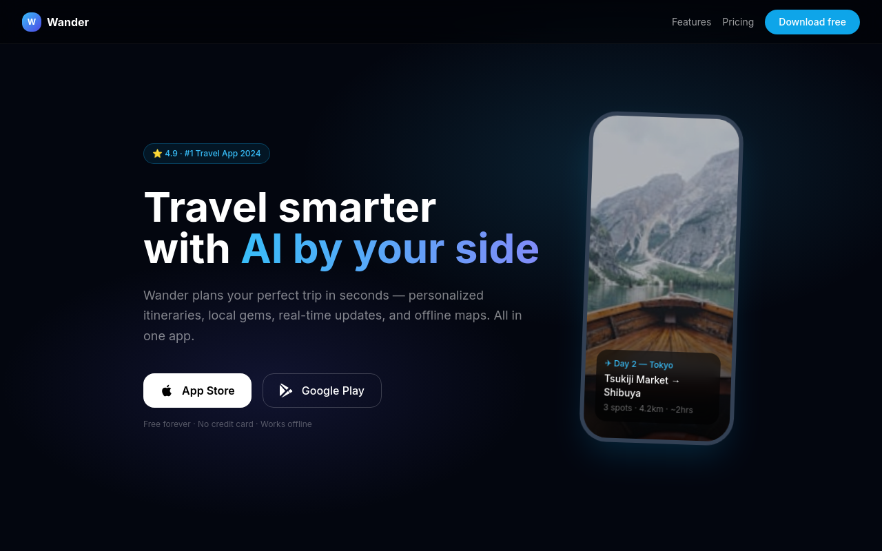 Mobile App Landing