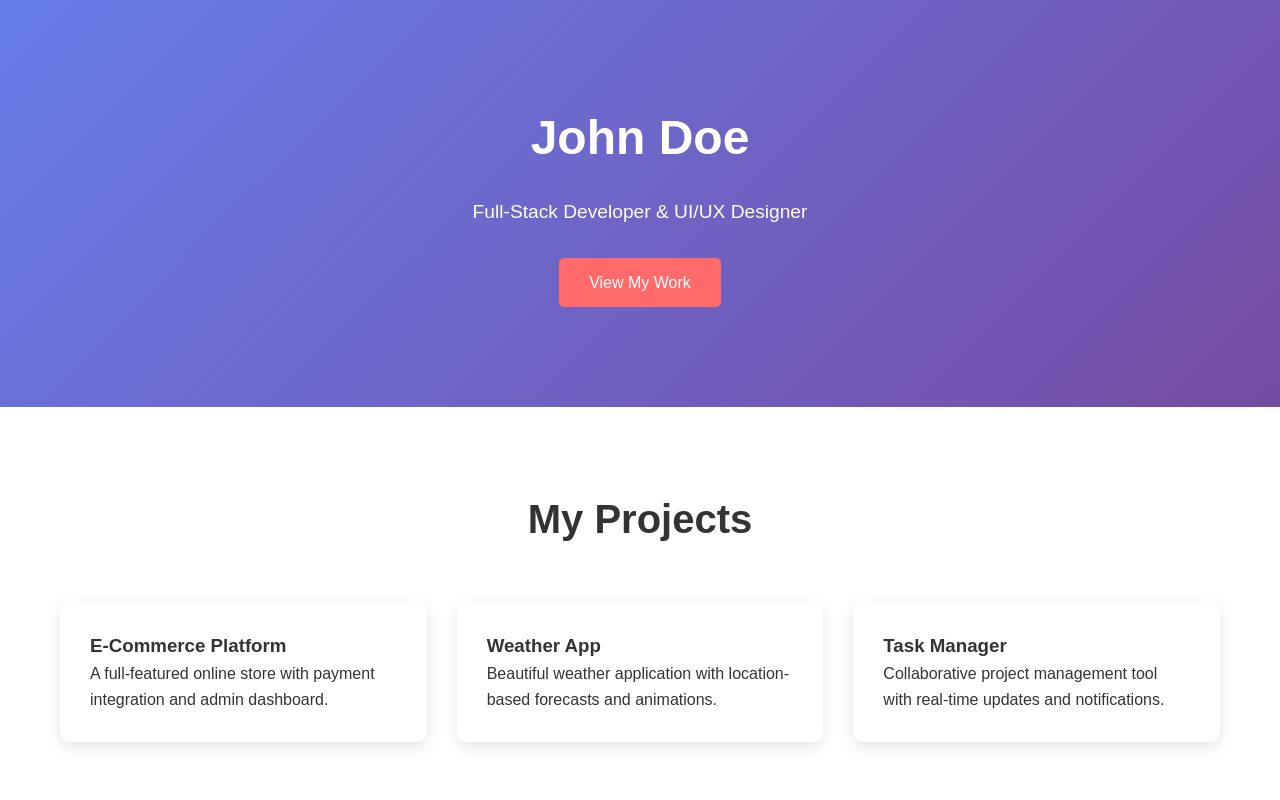 Beautiful Portfolio Website